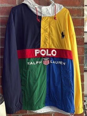 Polo by Ralph Lauren Multicolor Colorblock Windbreaker Jacket